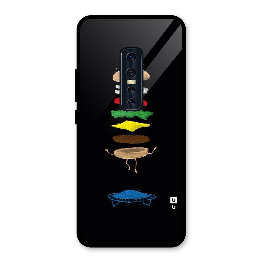 Burger Jump Glass Back Case for Vivo V17 Pro