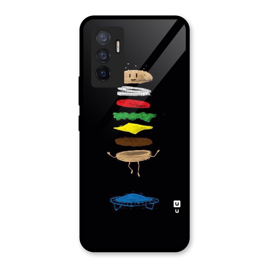 Burger Jump Glass Back Case for Vivo V23e