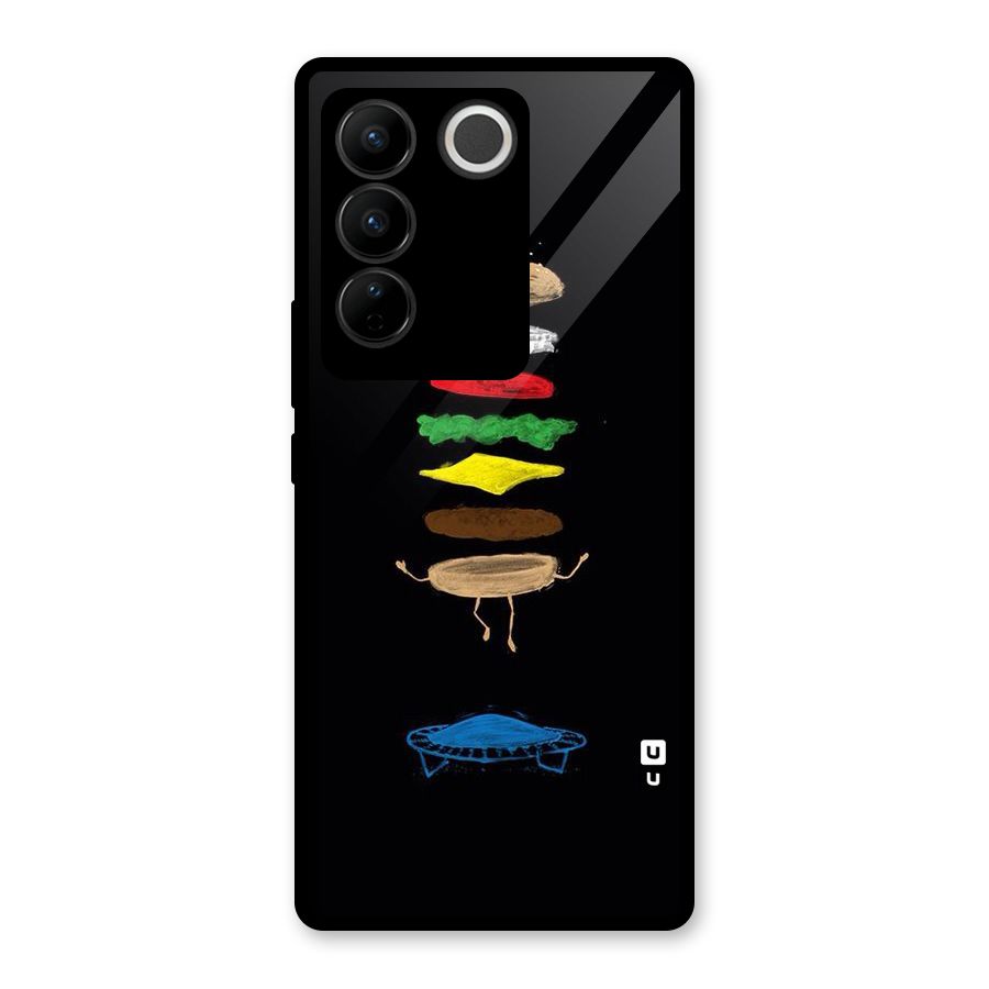 Burger Jump Glass Back Case for Vivo V27