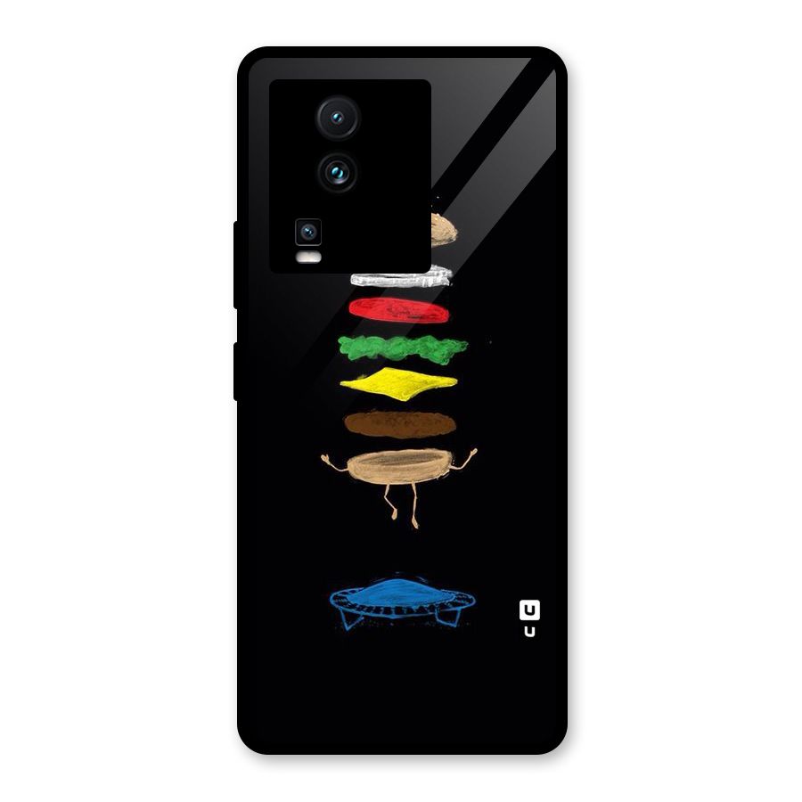 Burger Jump Glass Back Case for Vivo iQOO Neo 7