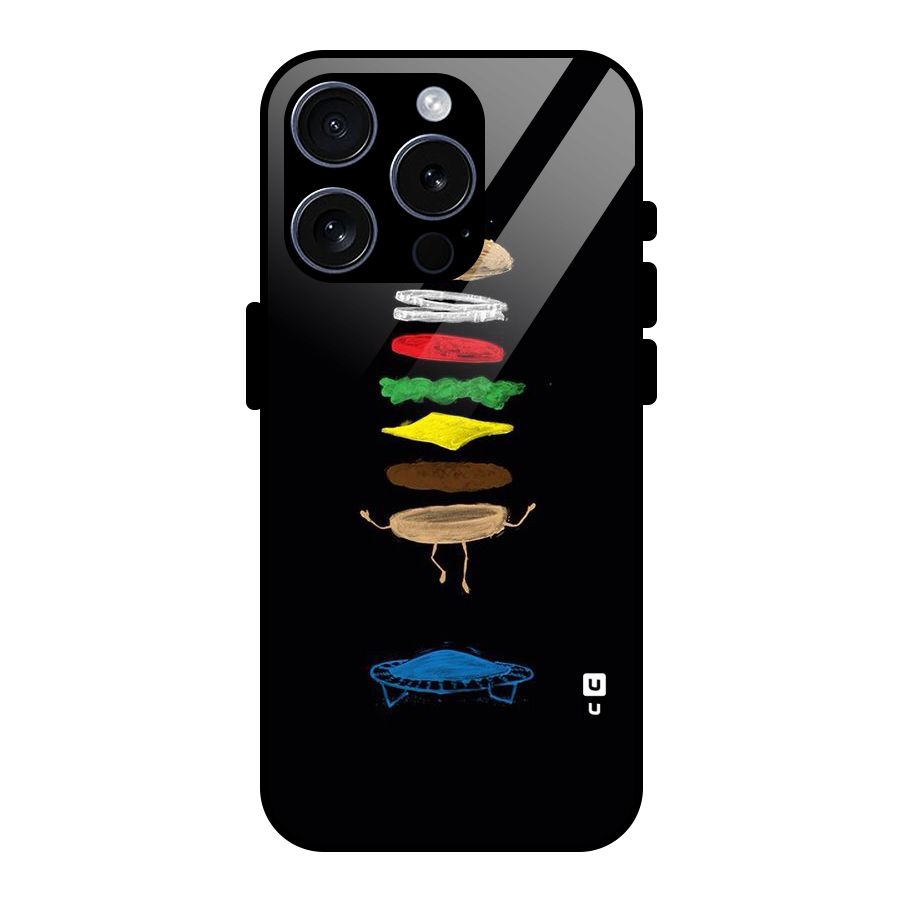 Burger Jump Glass Back Case for iPhone 15 Pro