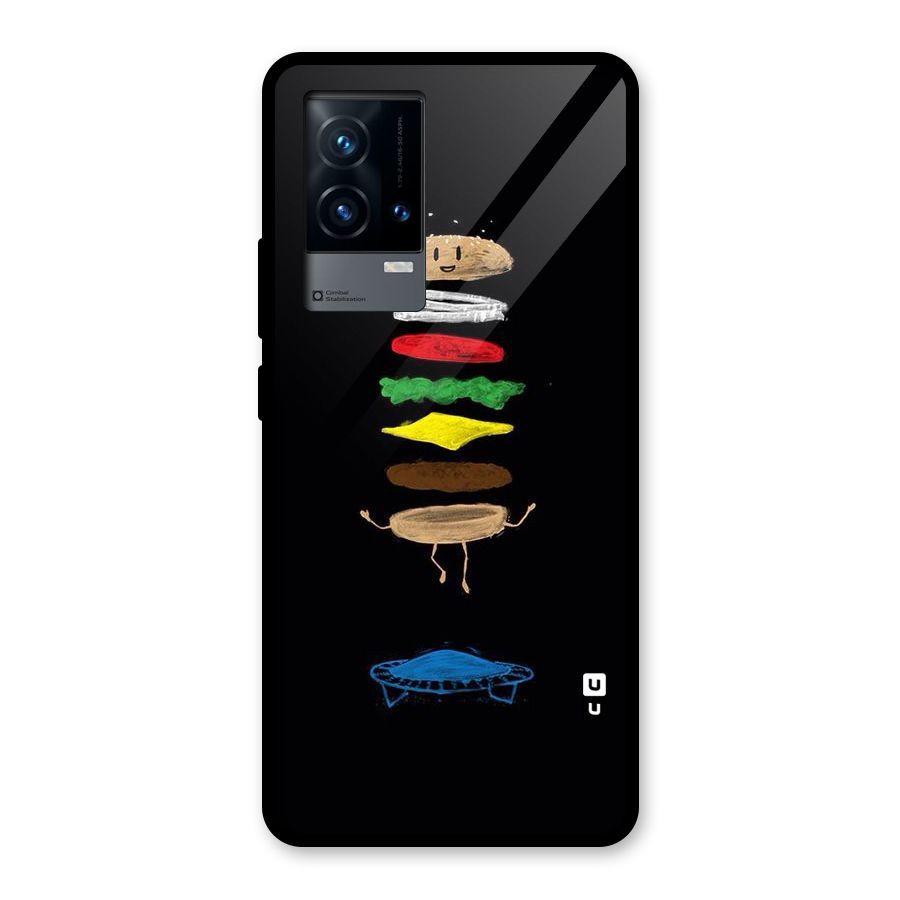 Burger Jump Glass Back Case for iQOO 9 5G