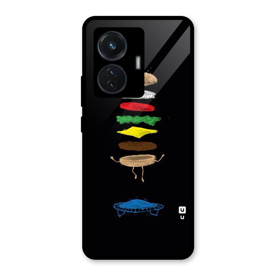 Burger Jump Glass Back Case for iQOO Z6 44W