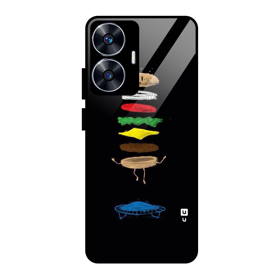 Burger Jump Glass Back Case for realme C55