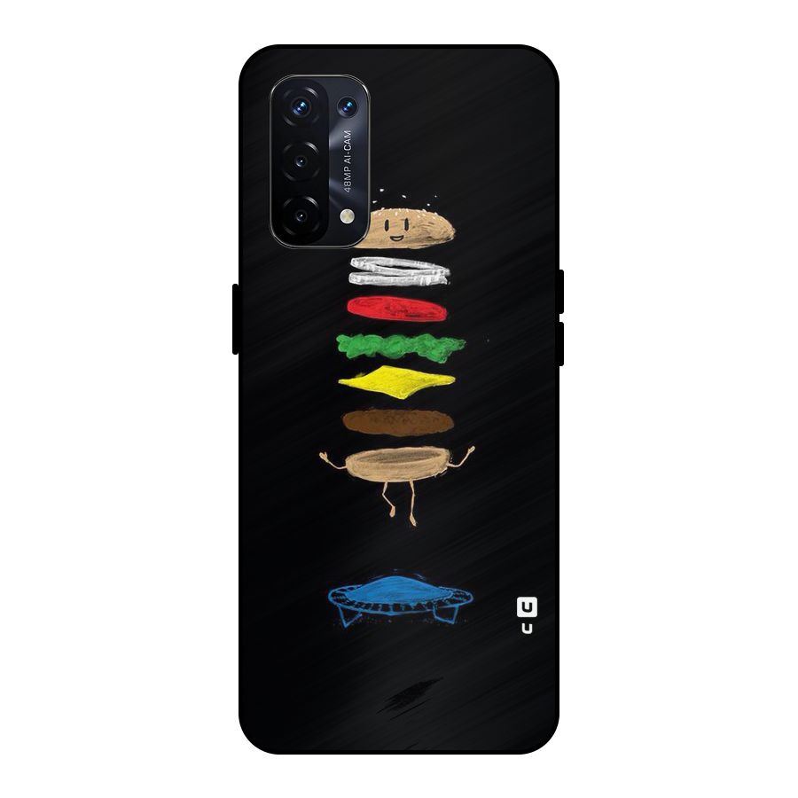 Burger Jump Metal Back Case for Oppo A74 5G