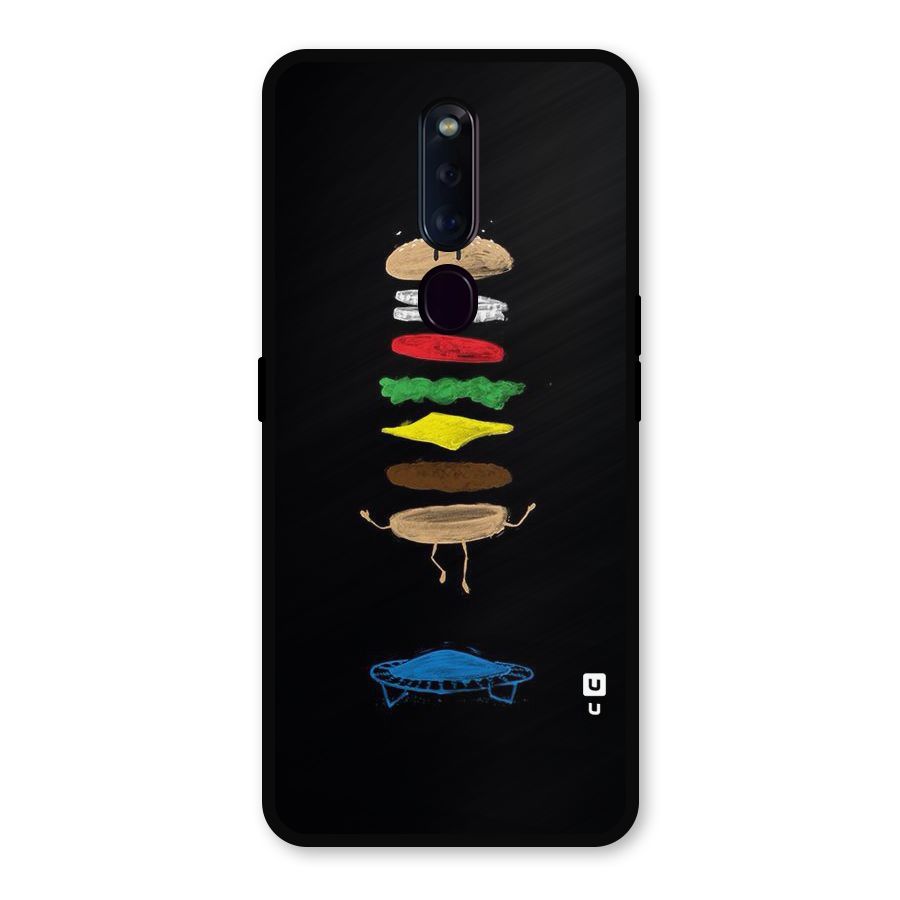 Burger Jump Metal Back Case for Oppo F11 Pro