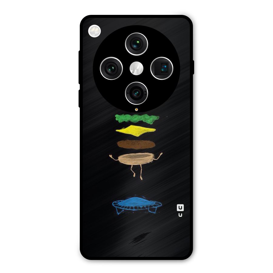 Burger Jump Metal Back Case for Oppo Find X8 Pro