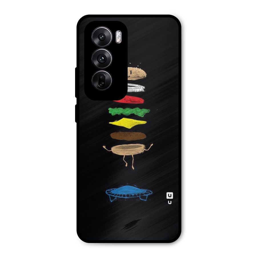 Burger Jump Metal Back Case for Oppo Reno12