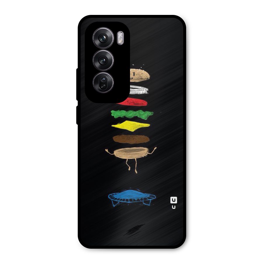 Burger Jump Metal Back Case for Oppo Reno12 Pro