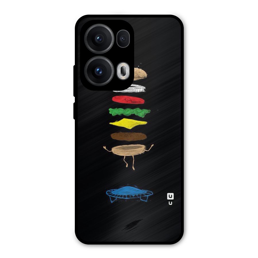 Burger Jump Metal Back Case for Oppo Reno13 Pro