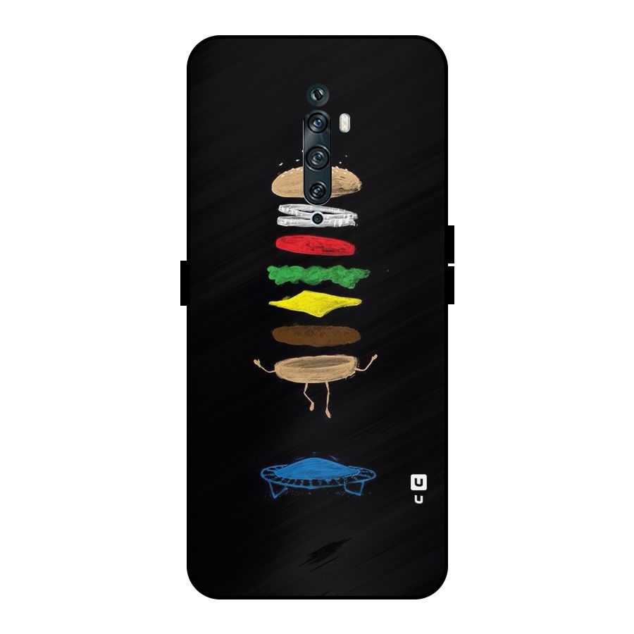 Burger Jump Metal Back Case for Oppo Reno2 F
