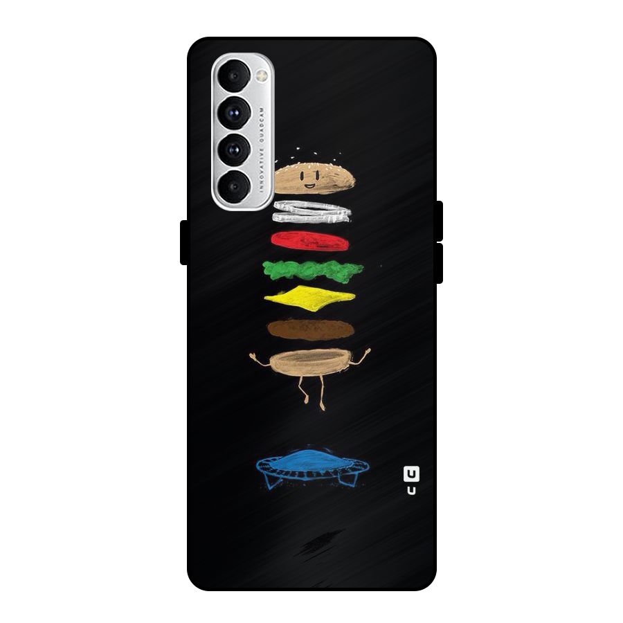 Burger Jump Metal Back Case for Oppo Reno4 Pro