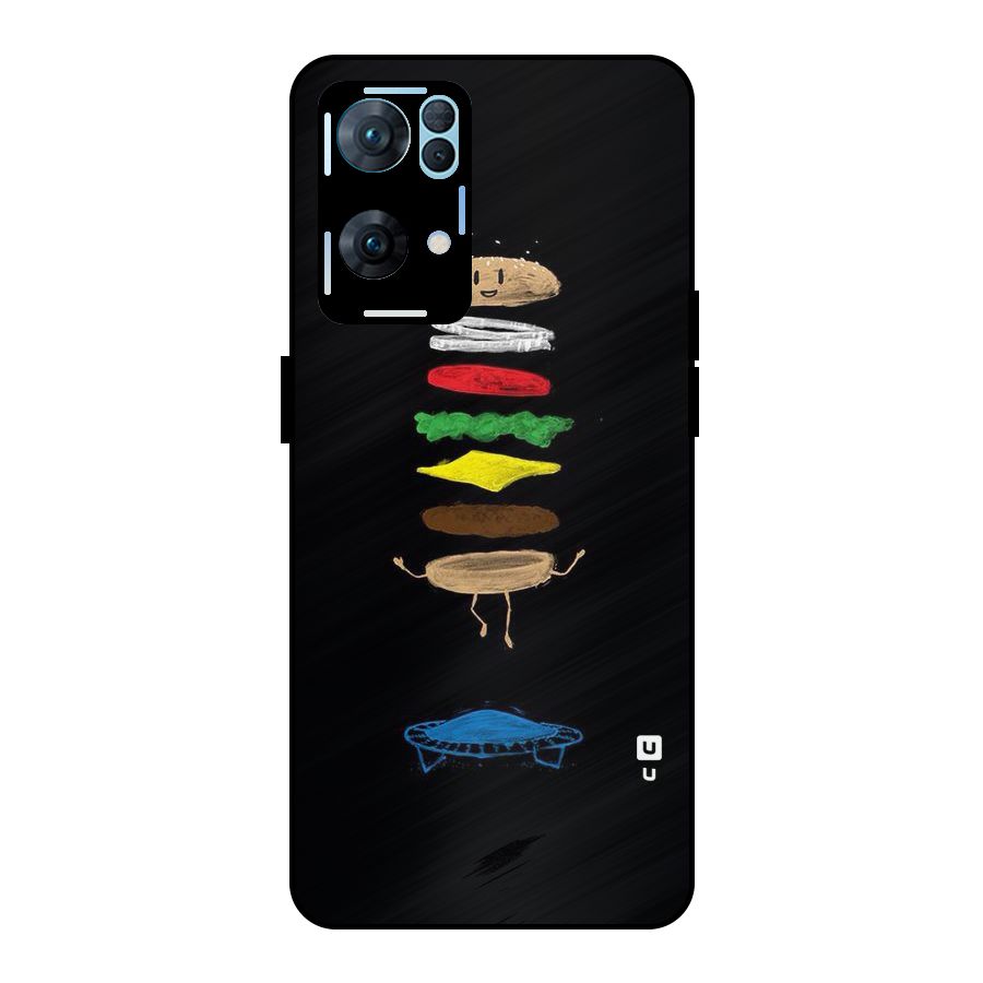 Burger Jump Metal Back Case for Oppo Reno7 Pro 5G
