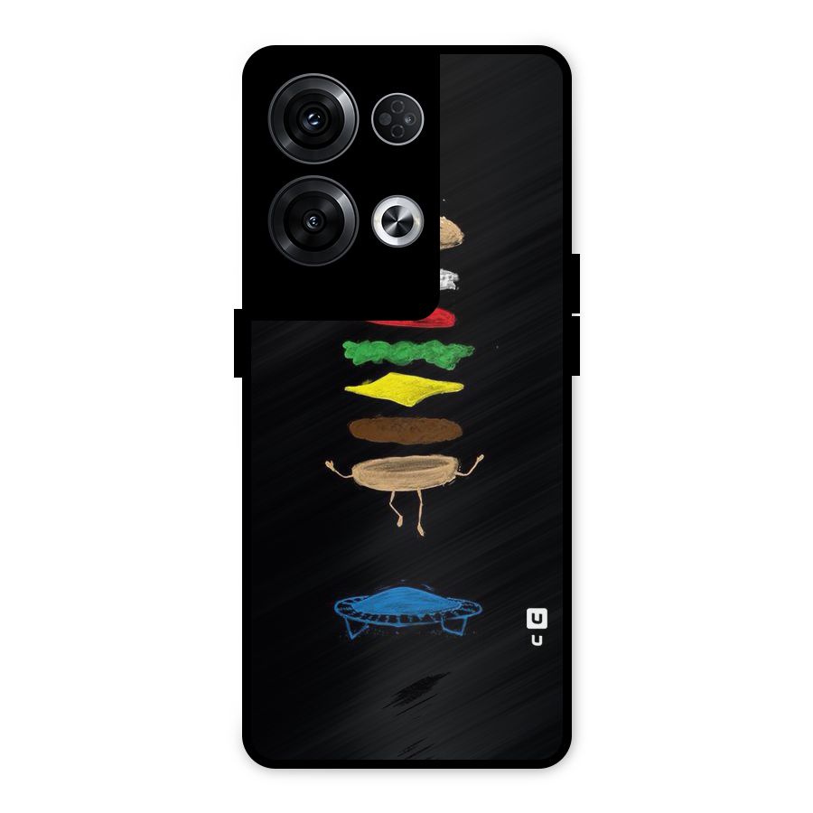 Burger Jump Metal Back Case for Oppo Reno8 Pro 5G