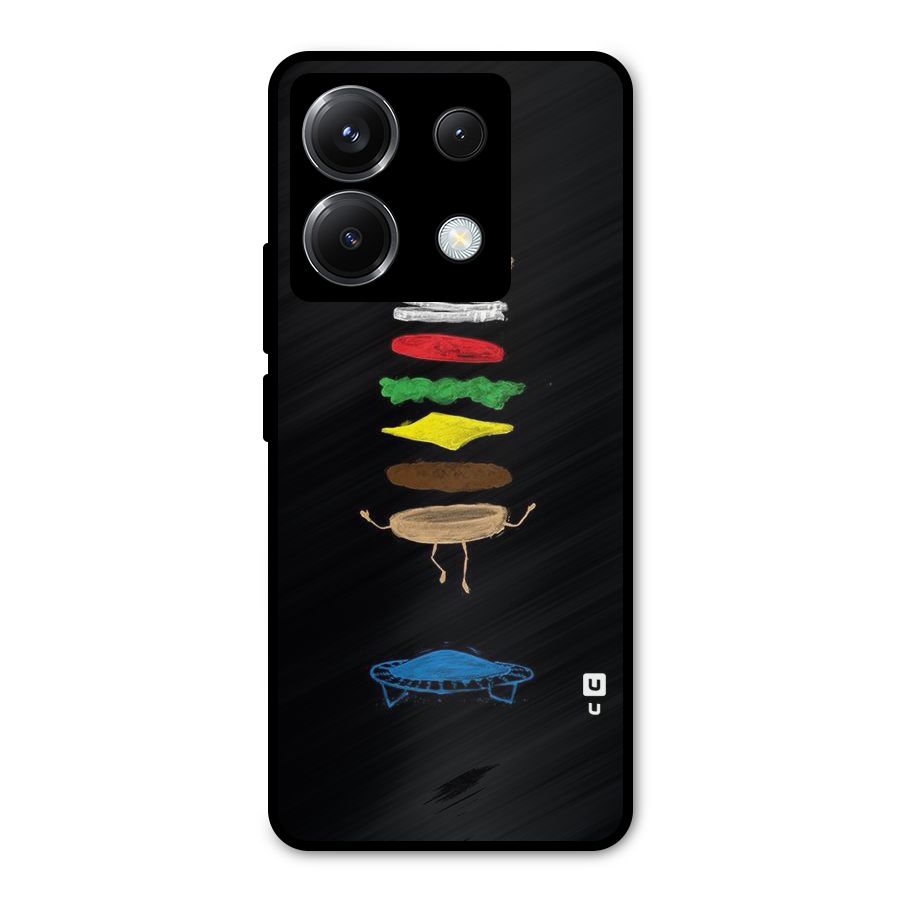 Burger Jump Metal Back Case for Poco X6