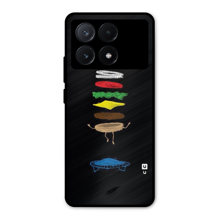 Burger Jump Metal Back Case for Poco X6 Pro