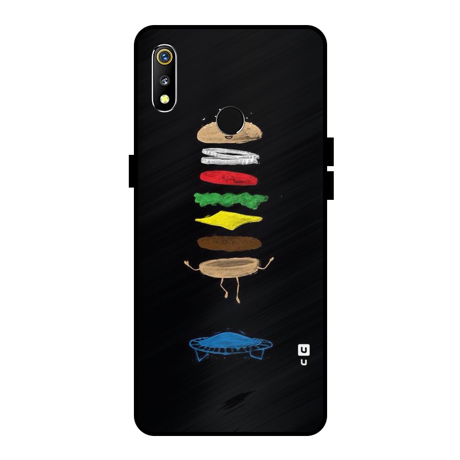 Burger Jump Metal Back Case for Realme 3i