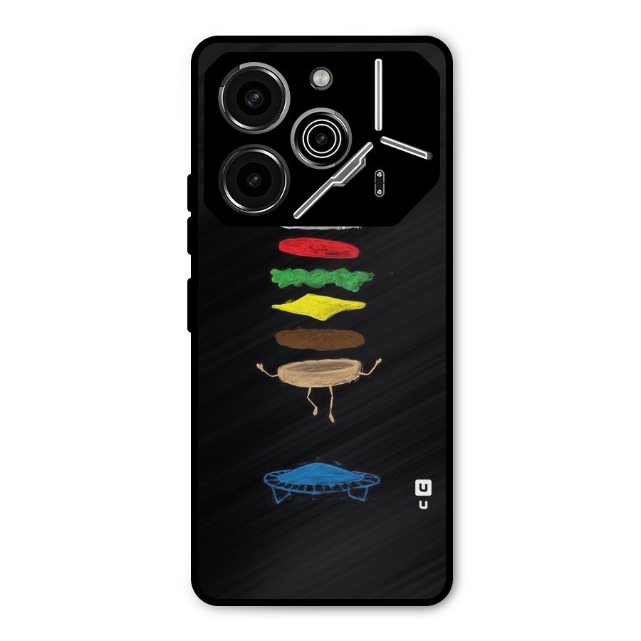 Burger Jump Metal Back Case for Tecno Pova 6 Pro