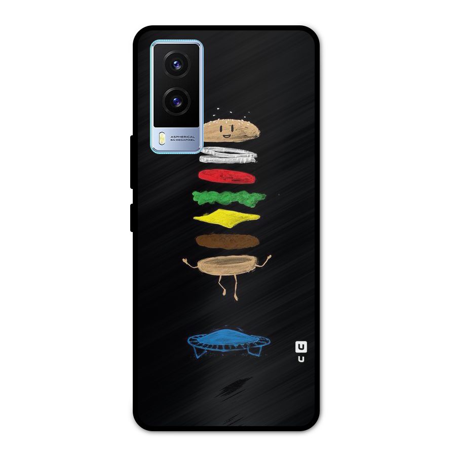 Burger Jump Metal Back Case for Vivo V21e 5G