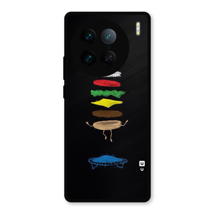 Burger Jump Metal Back Case for Vivo X90 Pro