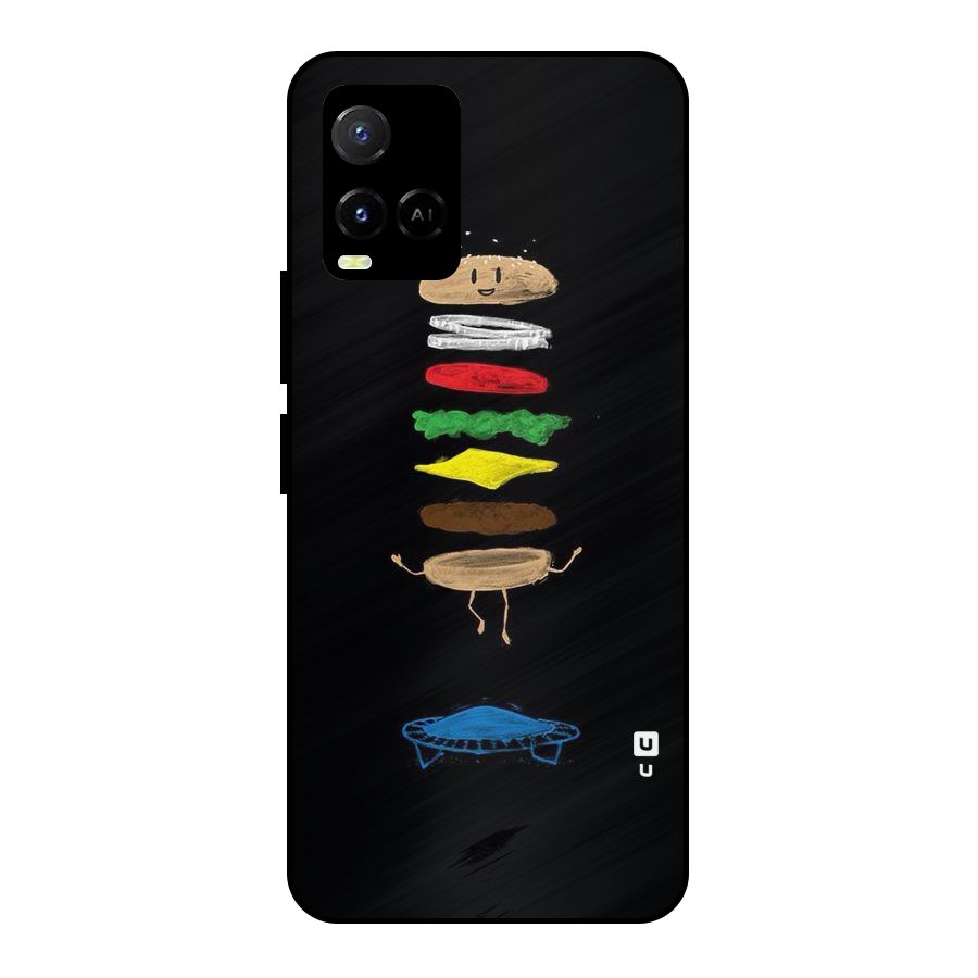 Burger Jump Metal Back Case for Vivo Y21G