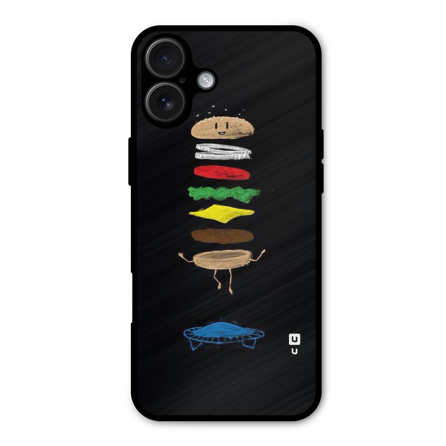 Burger Jump Metal Back Case for iPhone 16 Plus