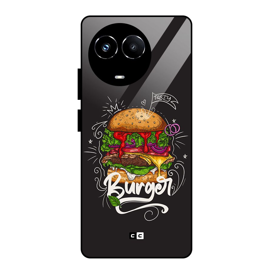 Burger Lover Glass Back Case for Realme 11X