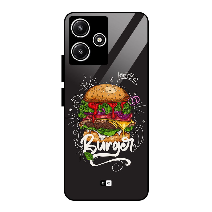 Burger Lover Glass Back Case for Redmi 12 5G