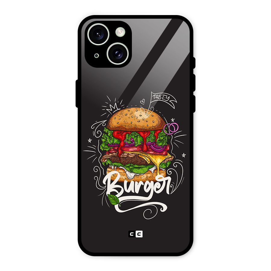 Burger Lover Glass Back Case for iPhone 15 Plus