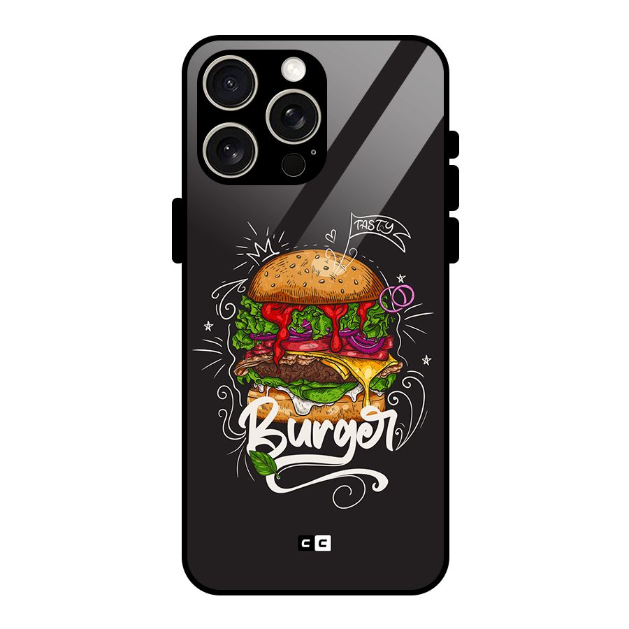 Burger Lover Glass Back Case for iPhone 15 Pro Max