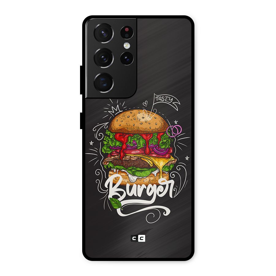 Burger Lover Metal Back Case for Galaxy S21 Ultra 5G