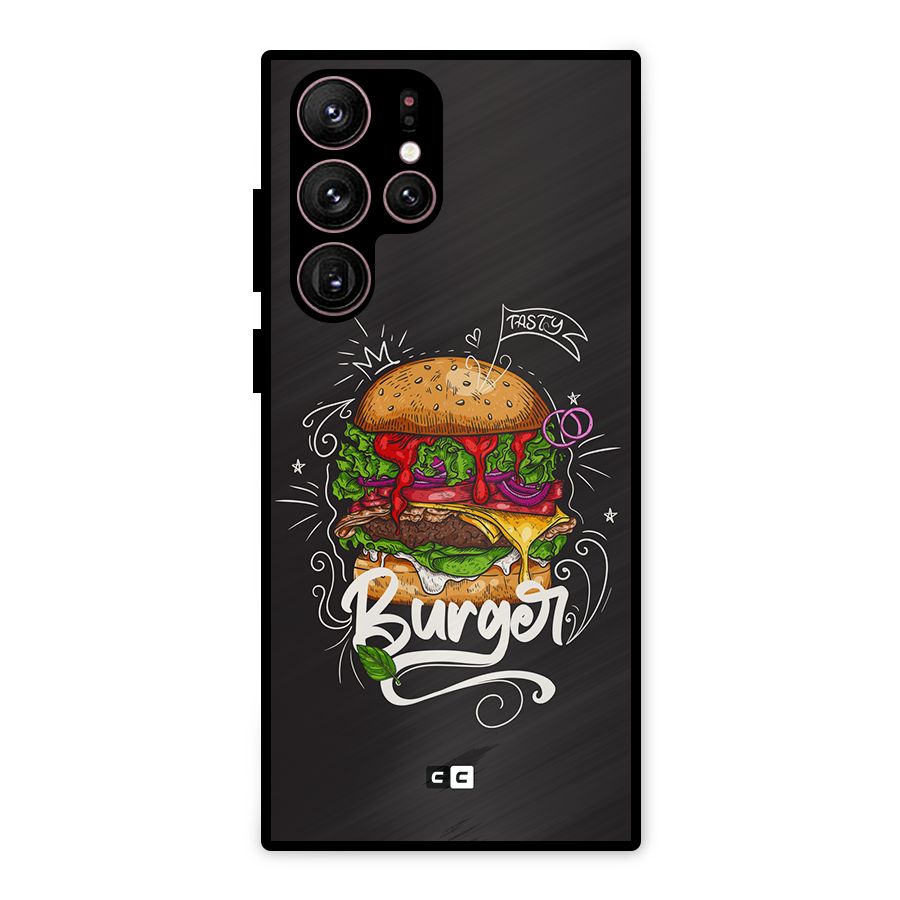 Burger Lover Metal Back Case for Galaxy S22 Ultra 5G