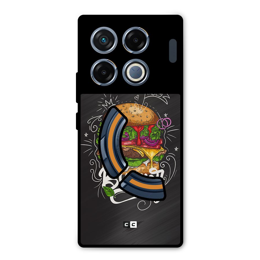 Burger Lover Metal Back Case for Infinix GT 20 Pro