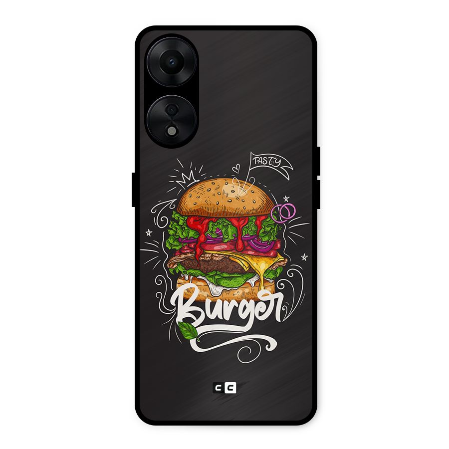 Burger Lover Metal Back Case for Oppo A78 5G