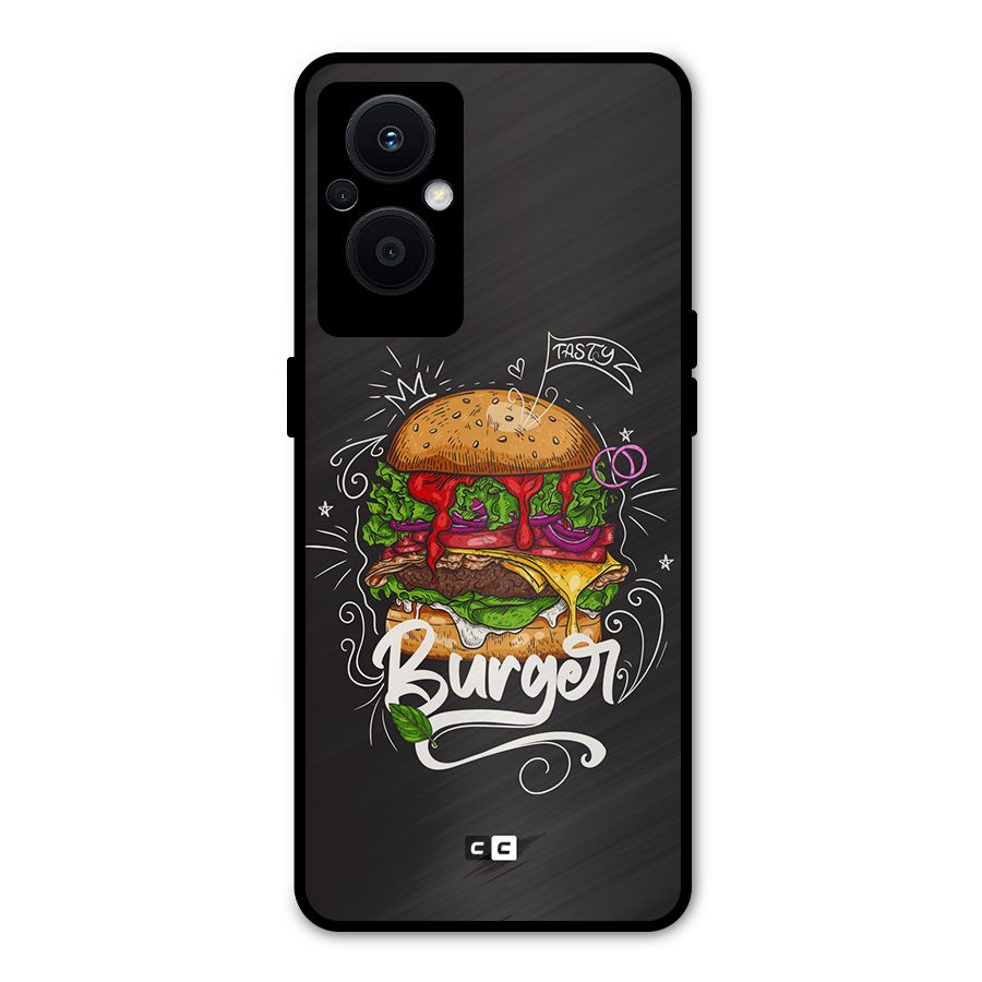 Burger Lover Metal Back Case for Oppo F21s Pro 5G