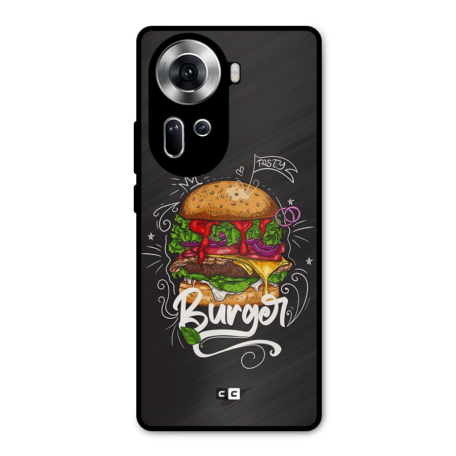Burger Lover Metal Back Case for Oppo Reno11 5G