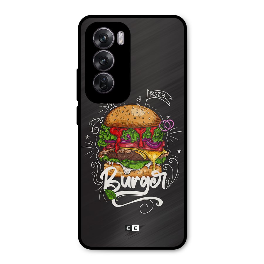Burger Lover Metal Back Case for Oppo Reno12 Pro