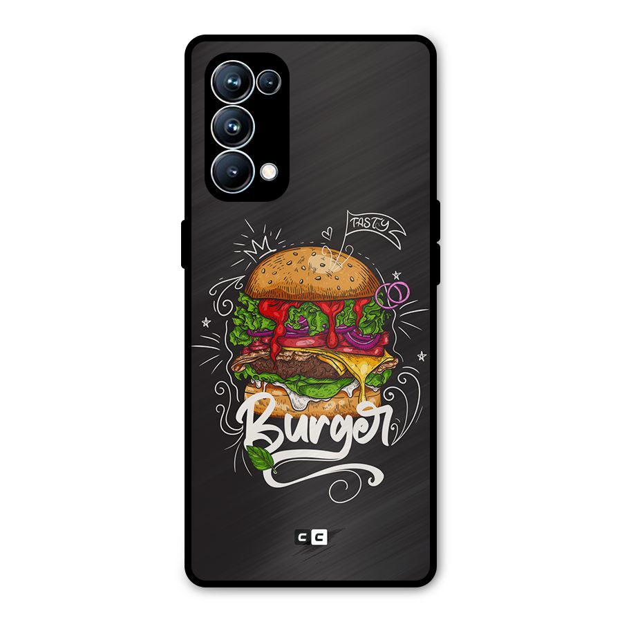Burger Lover Metal Back Case for Oppo Reno5 Pro 5G