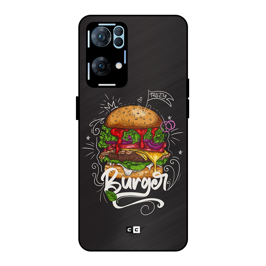 Burger Lover Metal Back Case for Oppo Reno7 Pro 5G