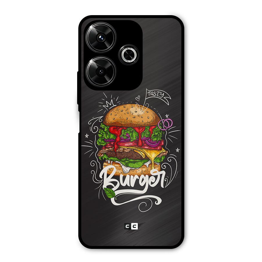 Burger Lover Metal Back Case for Poco M6 Plus