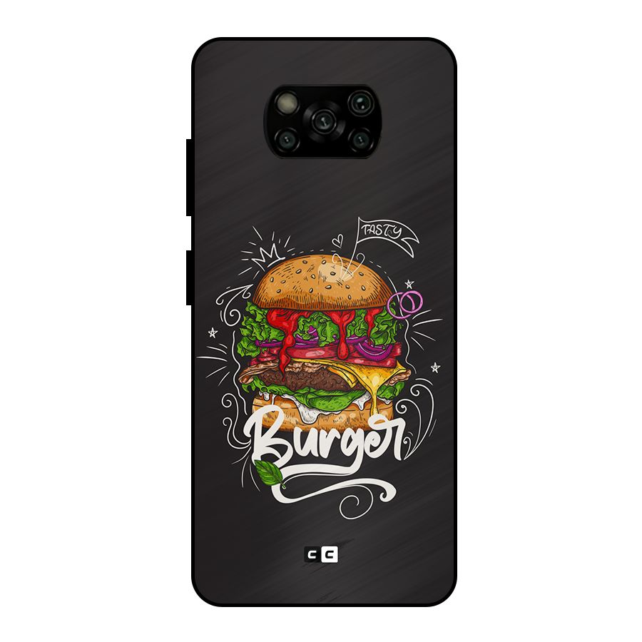 Burger Lover Metal Back Case for Poco X3