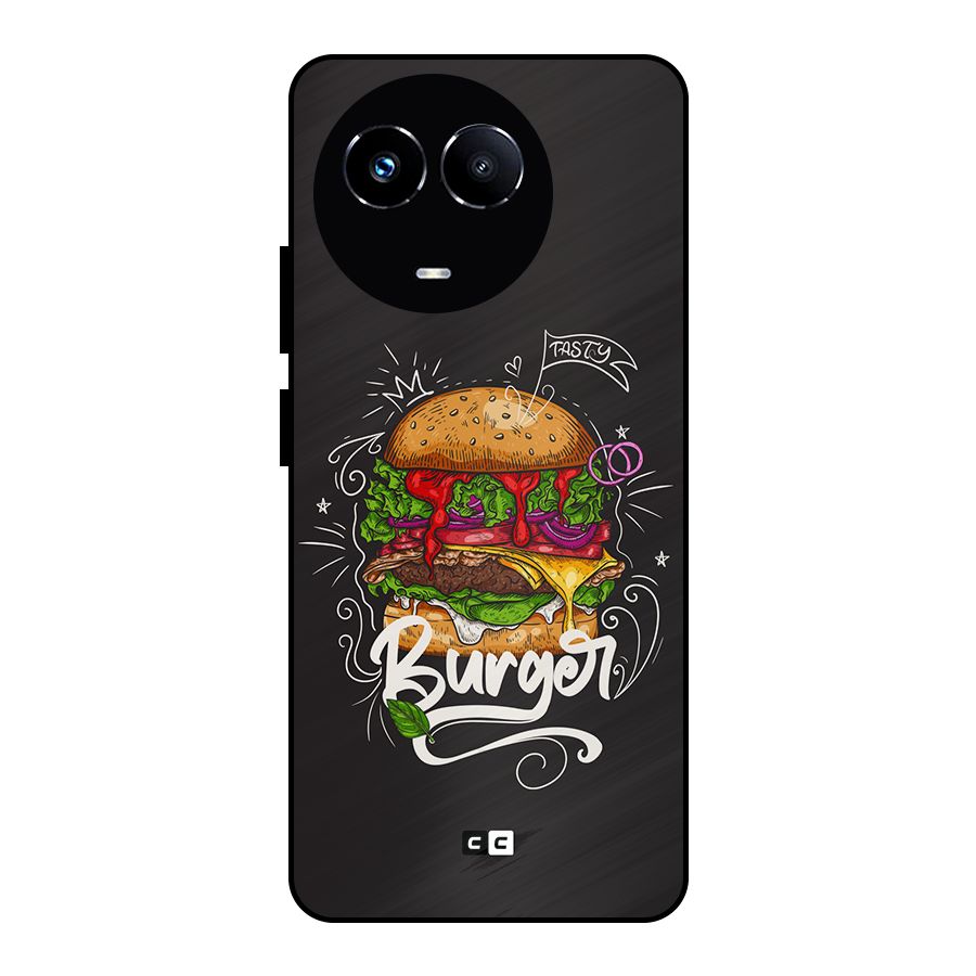 Burger Lover Metal Back Case for Realme 11X