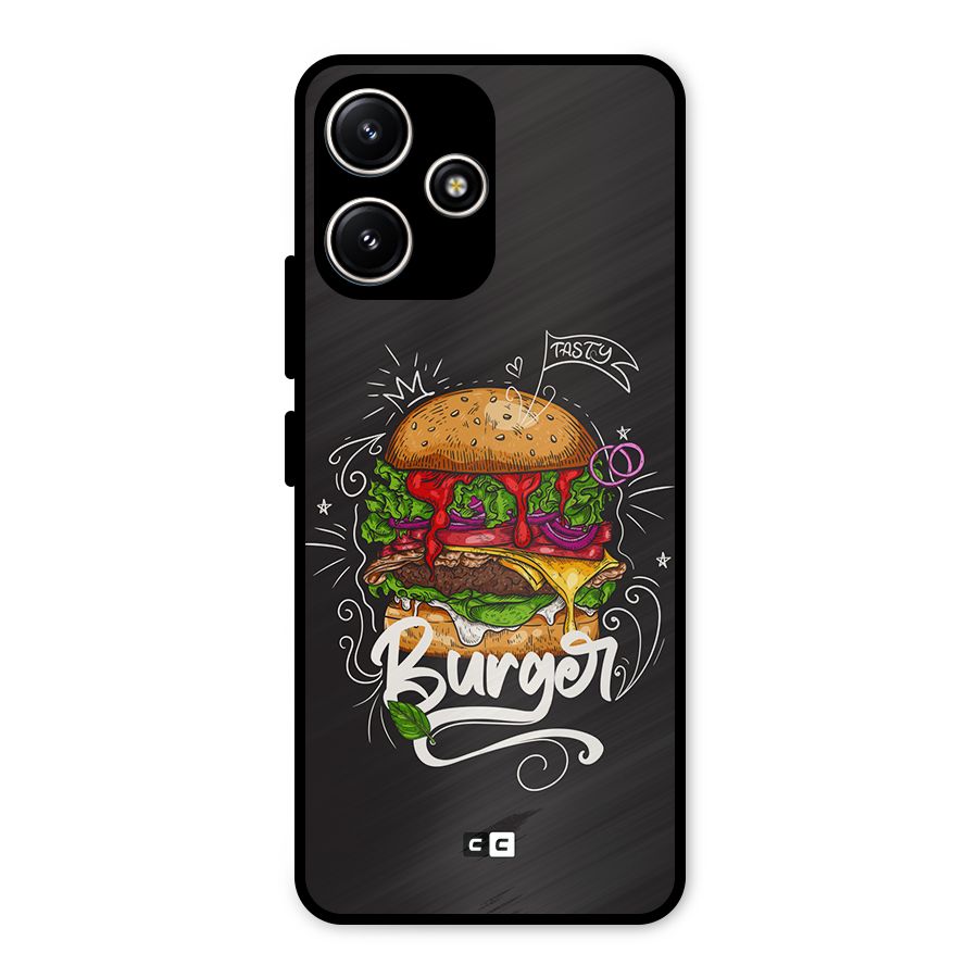 Burger Lover Metal Back Case for Redmi 12 5G