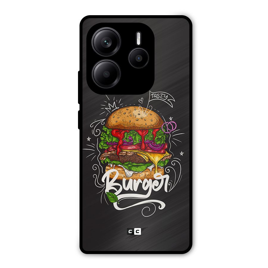 Burger Lover Metal Back Case for Redmi Note 14 5G