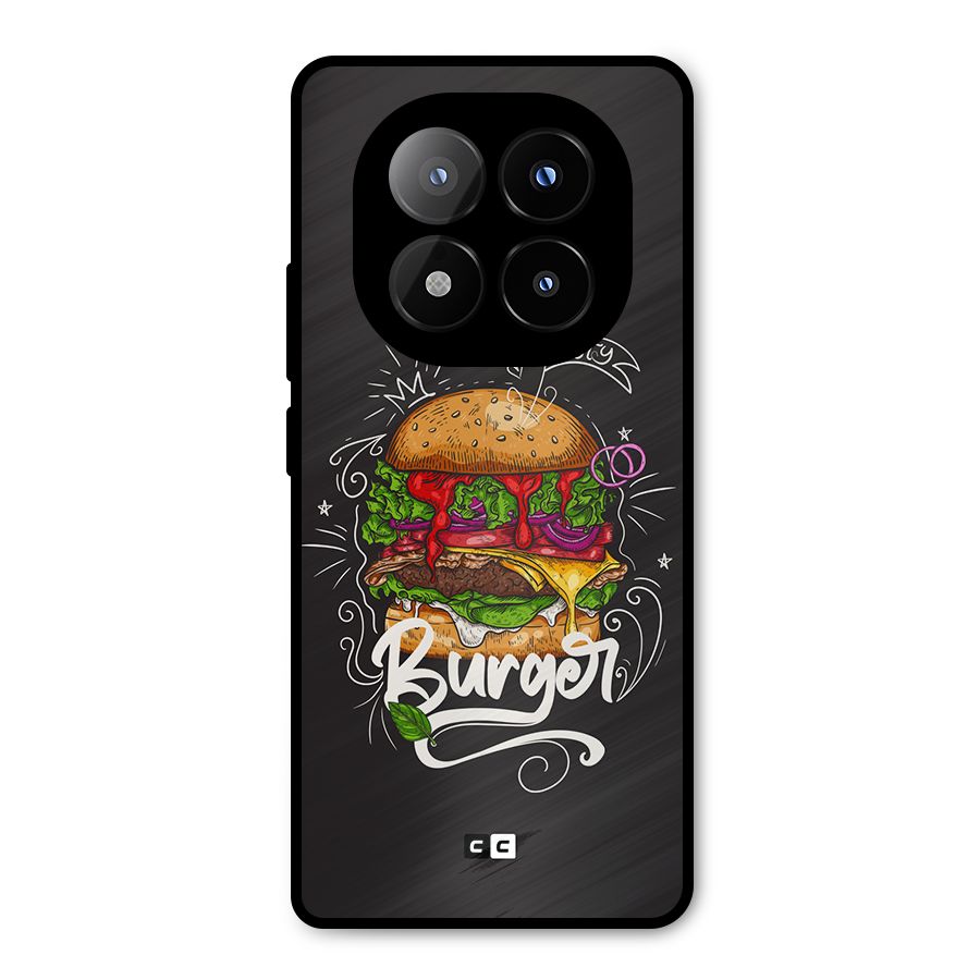 Burger Lover Metal Back Case for Redmi Note 14 Pro Plus 5G