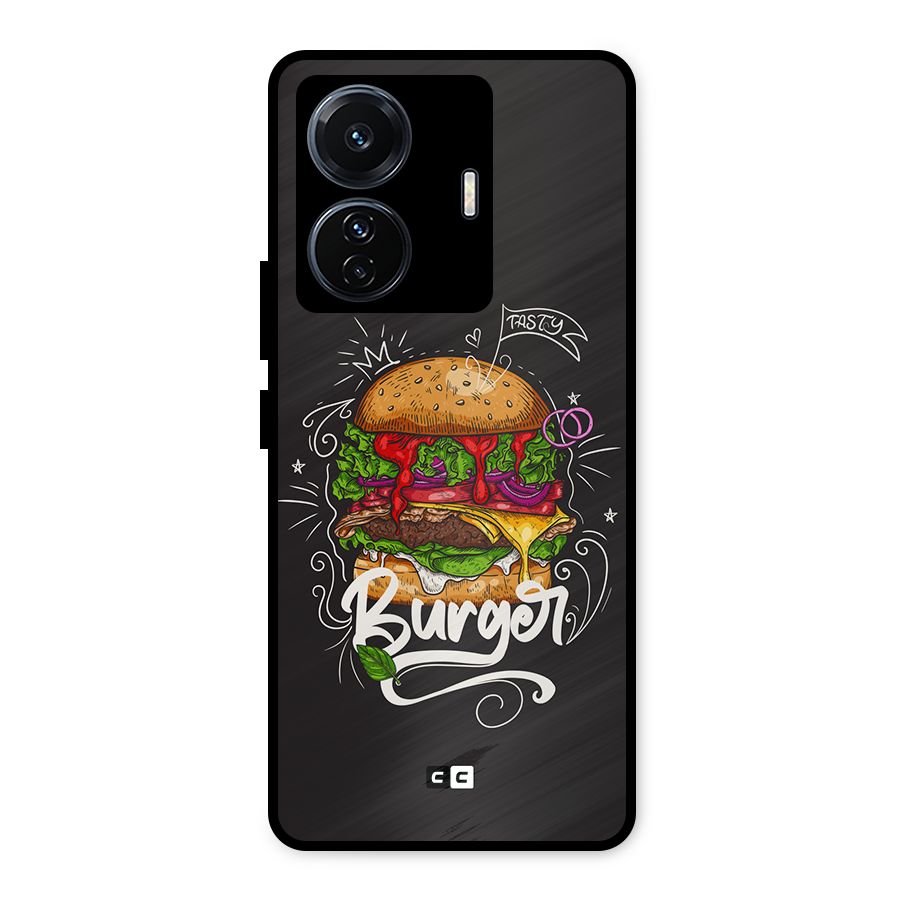 Burger Lover Metal Back Case for Vivo T1 Pro