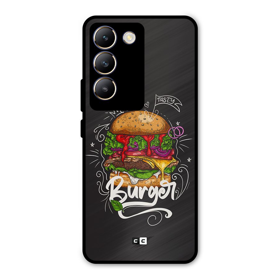Burger Lover Metal Back Case for Vivo T3 5G