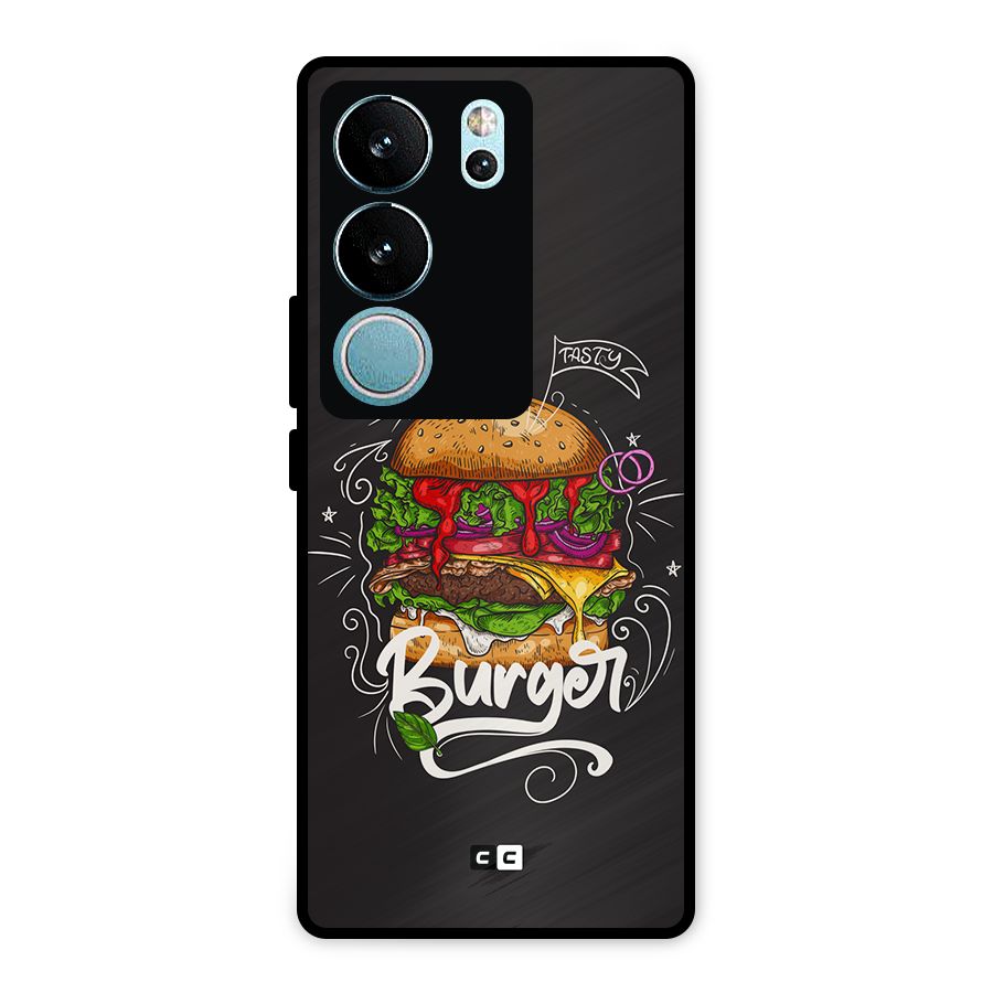 Burger Lover Metal Back Case for Vivo V29 Pro