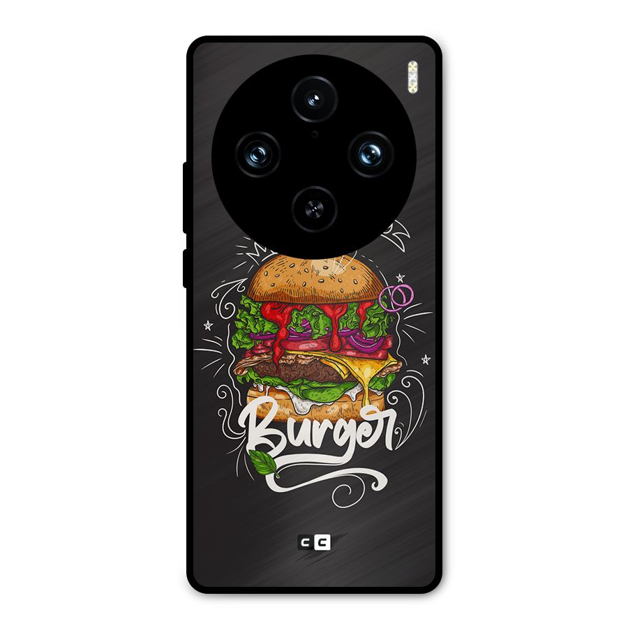Burger Lover Metal Back Case for Vivo X100 Pro
