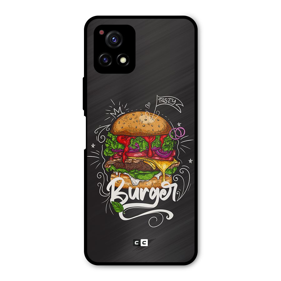 Burger Lover Metal Back Case for Vivo Y72 5G